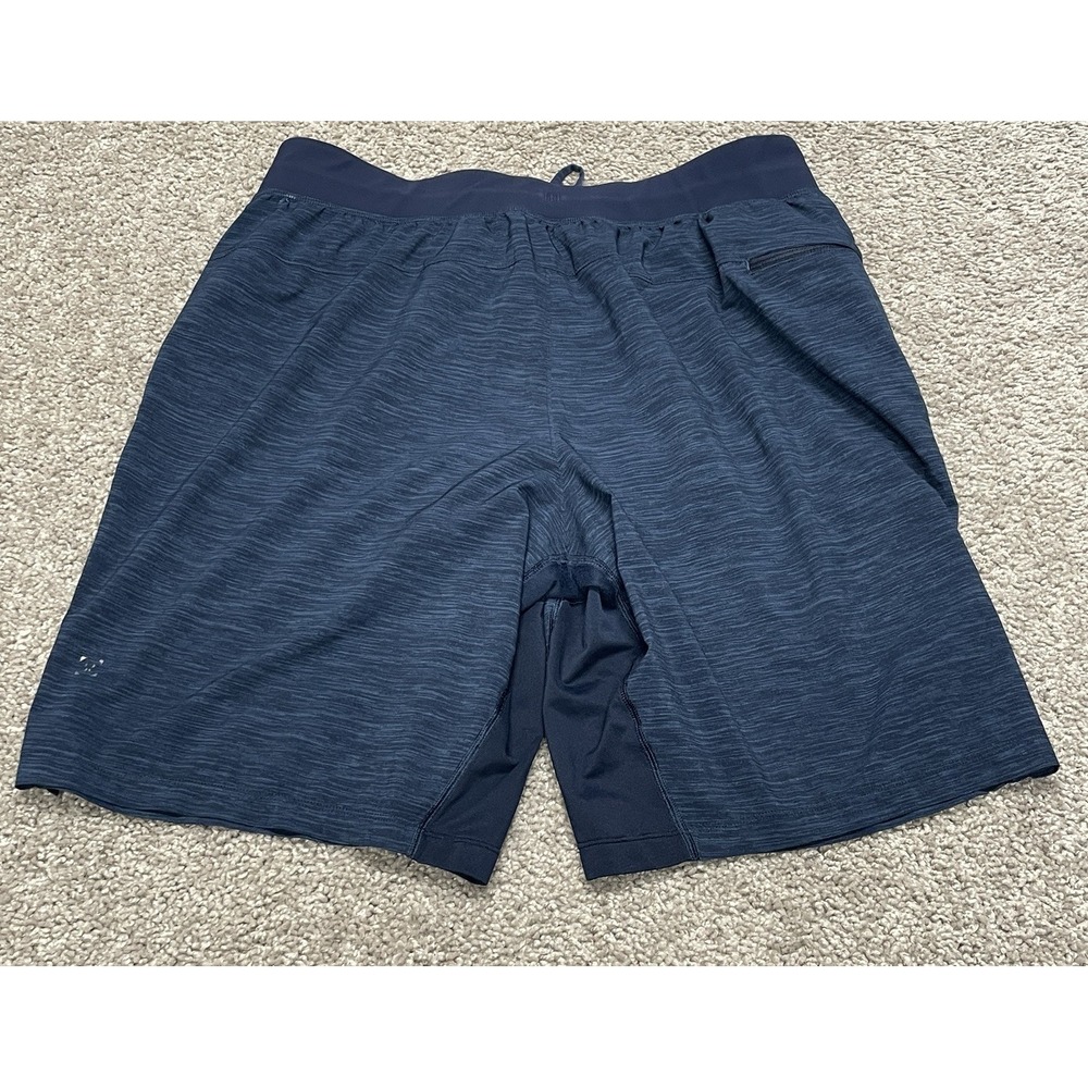 Lululemon Mens T.H.E. Short Lined 10" Blue Plaid Pattern Size Large (L) Running - Picture 5 of 10